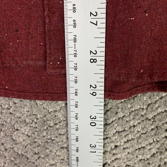 J. CREW Neppy Twill Shirt Men's Large Cranberry Red Brushed Flannel Button Down - Picture 13 of 16